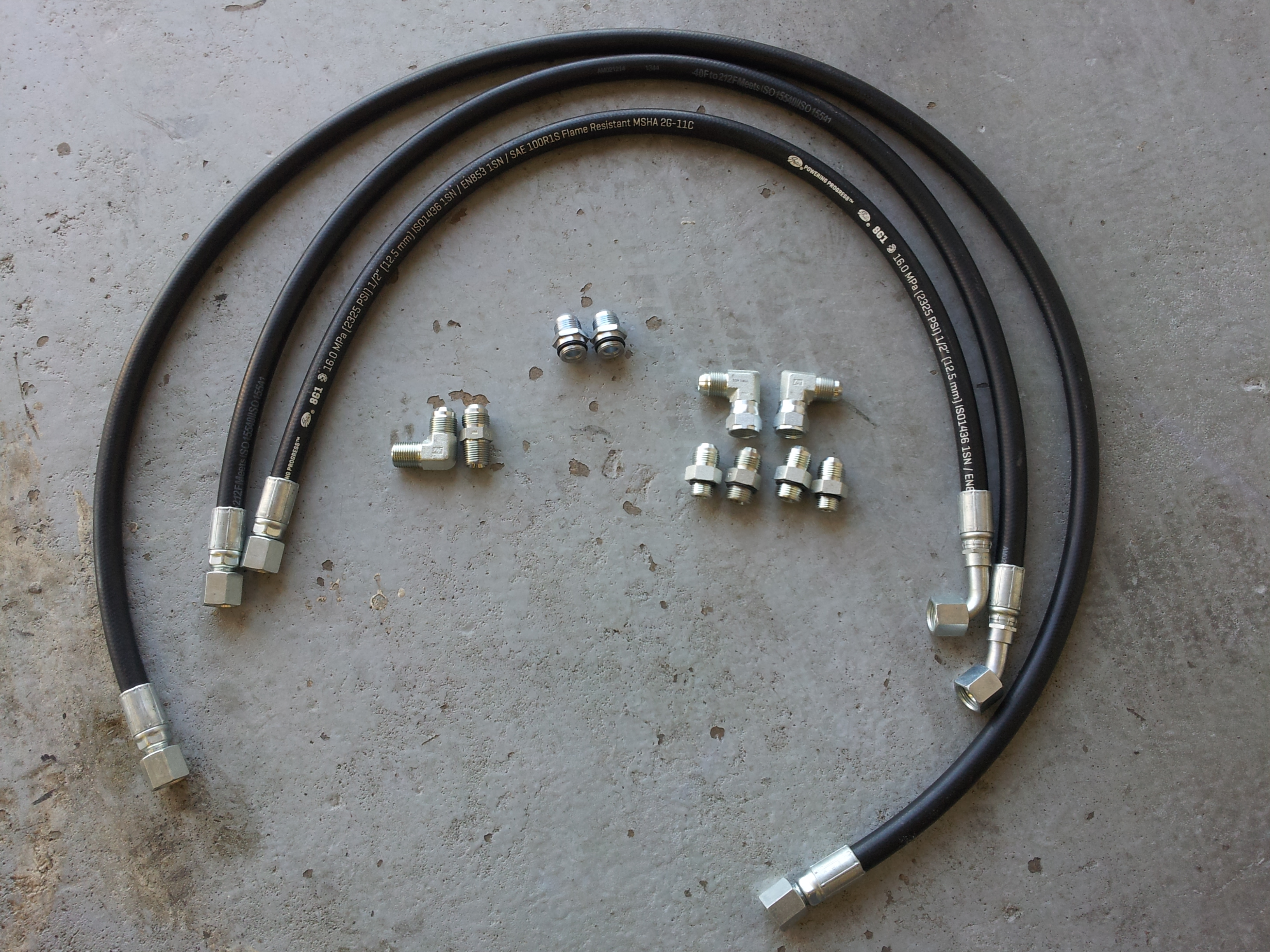 (image for) 2001-2002 1/2" Allison transmission cooler hose set #10100