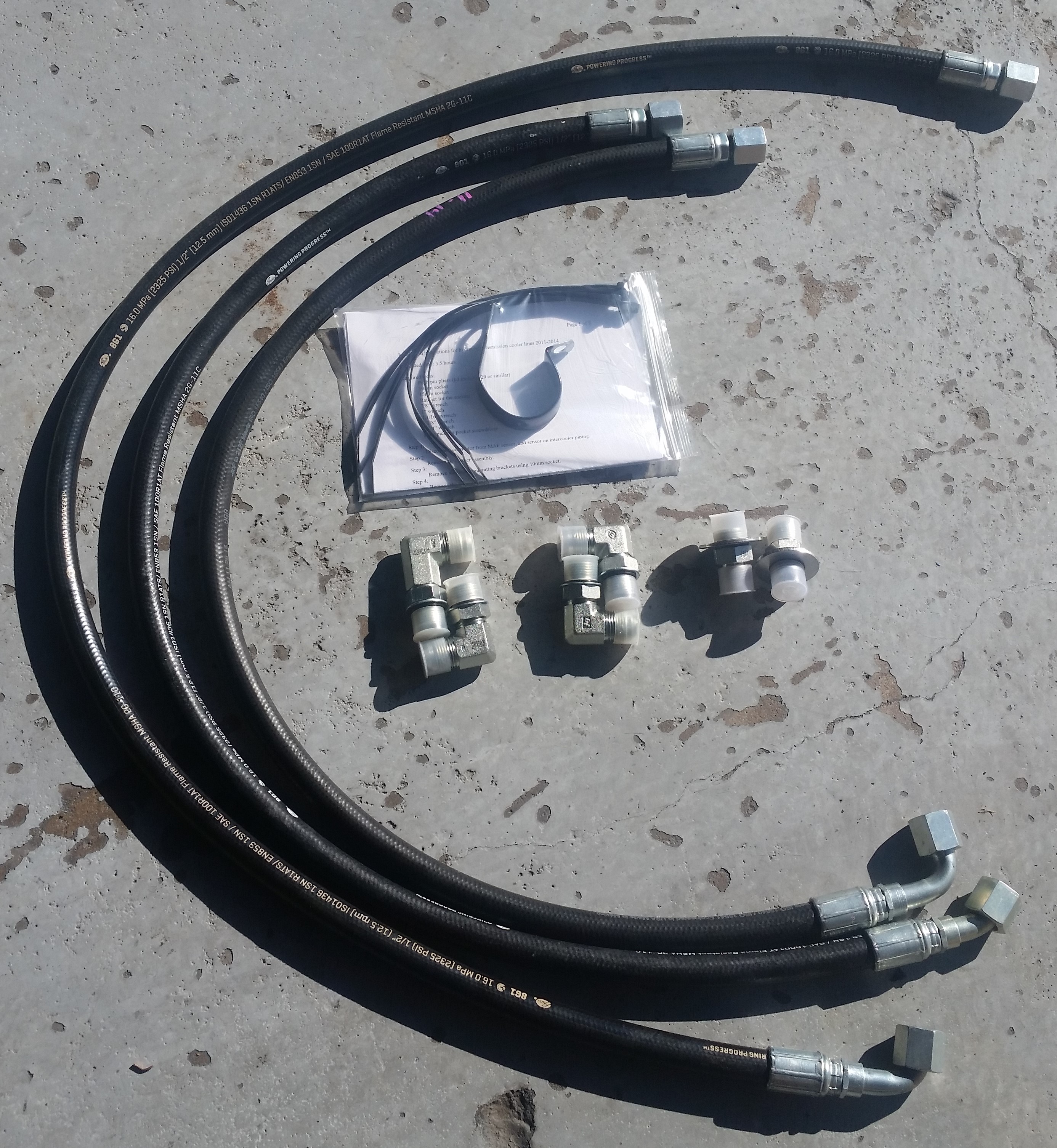 (image for) 2011-2014 5/8" Allison transmission cooler hose set #50500